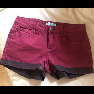 Burgundy shorts